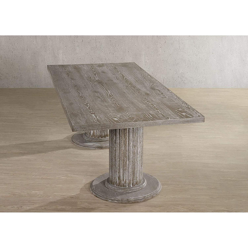 Acme Furniture Gabrian Dining Table with Pedestal Base 60170 IMAGE 4