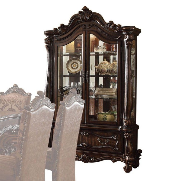 Acme Furniture Versailles 61158 Curio Cabinet - Cherry Oak IMAGE 1