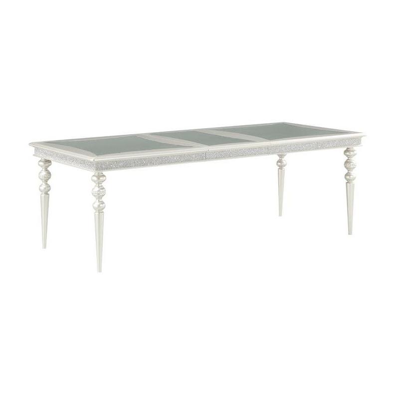 Acme Furniture Maverick Dining Table with Glass Top 61800 IMAGE 2
