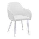 Monarch I 1190 Dining Chair - White/Chrome IMAGE 1