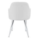 Monarch I 1190 Dining Chair - White/Chrome IMAGE 5