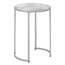 Monarch I 2205 Accent Table - White/Silver IMAGE 1