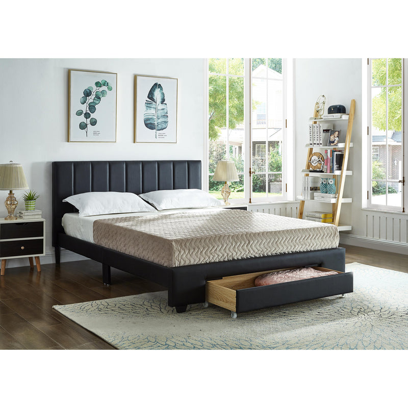 IFDC Queen Upholstered Platform Bed with Storage IF 5480 - 60 IMAGE 2