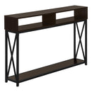 Monarch I 3574 Hall Table - Espresso/Black IMAGE 1