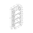 Monarch I 3617 62" Bookcase - Espresso/Black IMAGE 10