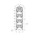 Monarch I 3621 62" Bookcase - Dark Taupe/Black IMAGE 10