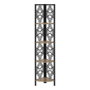 Monarch I 3621 62" Bookcase - Dark Taupe/Black IMAGE 1