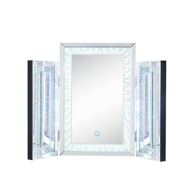 Acme Furniture Nysa 97732 Trifold Mirror with LED IMAGE 1