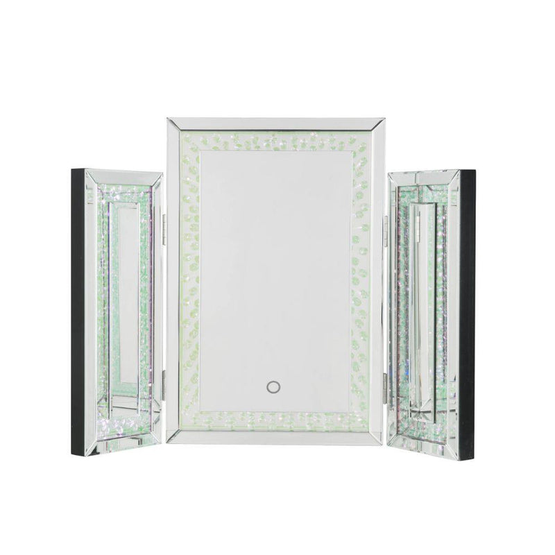 Acme Furniture Nysa 97732 Trifold Mirror with LED IMAGE 2