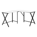 Monarch I 7195 Corner Desk - White/Black IMAGE 1
