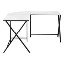 Monarch I 7195 Corner Desk - White/Black IMAGE 4