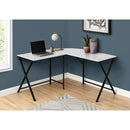 Monarch I 7195 Corner Desk - White/Black IMAGE 8