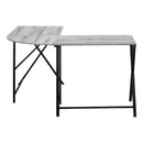 Monarch I 7196 Corner Desk - Grey/Black IMAGE 2