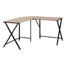 Monarch I 7197 Corner Desk - Dark Taupe/Black IMAGE 1