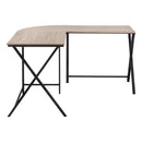 Monarch I 7197 Corner Desk - Dark Taupe/Black IMAGE 4