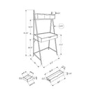 Monarch I 7331 Computer Desk - Grey/Black IMAGE 11