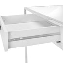 Monarch I 7520 Computer Desk - Glossy White/Chrome IMAGE 6