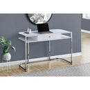 Monarch I 7520 Computer Desk - Glossy White/Chrome IMAGE 8