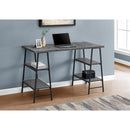 Monarch I 7526 Computer Desk - Grey Stone-Look/Black IMAGE 8