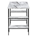 Monarch I 7527 Computer Desk - White Marble-Look/Black IMAGE 5