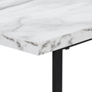 Monarch I 7527 Computer Desk - White Marble-Look/Black IMAGE 6