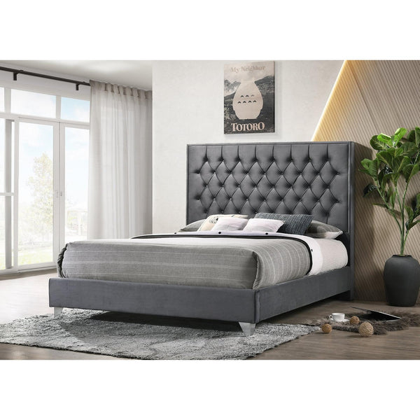 IFDC King Upholstered Platform Bed IF 5215 - 78 IMAGE 1