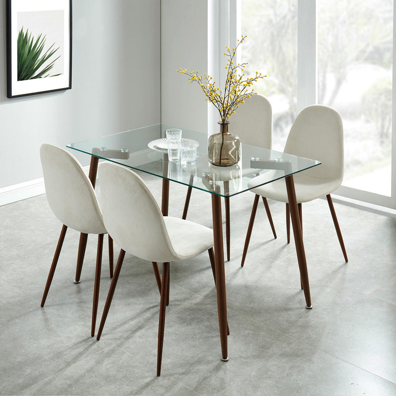 Worldwide Home Furnishings Abbot/Lyna 5 pc Dinette 207-453/250BG IMAGE 1