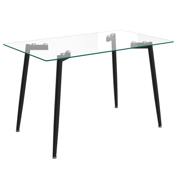 Worldwide Home Furnishings Abbot 201-453BK Rectangular Dining Table - Black IMAGE 1