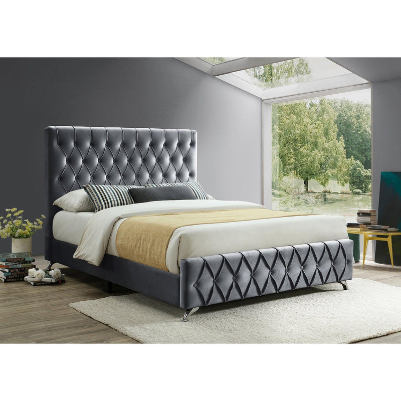 IFDC King Upholstered Platform Bed IF 5670 - 78 IMAGE 1