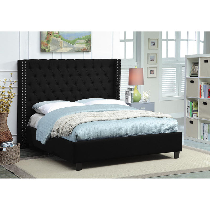 IFDC King Upholstered Platform Bed IF 5899 - 78 IMAGE 1