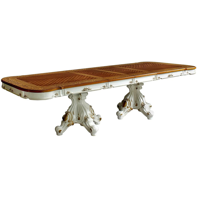 Acme Furniture Picardy Dining Table with Pedestal Base 63460 IMAGE 2