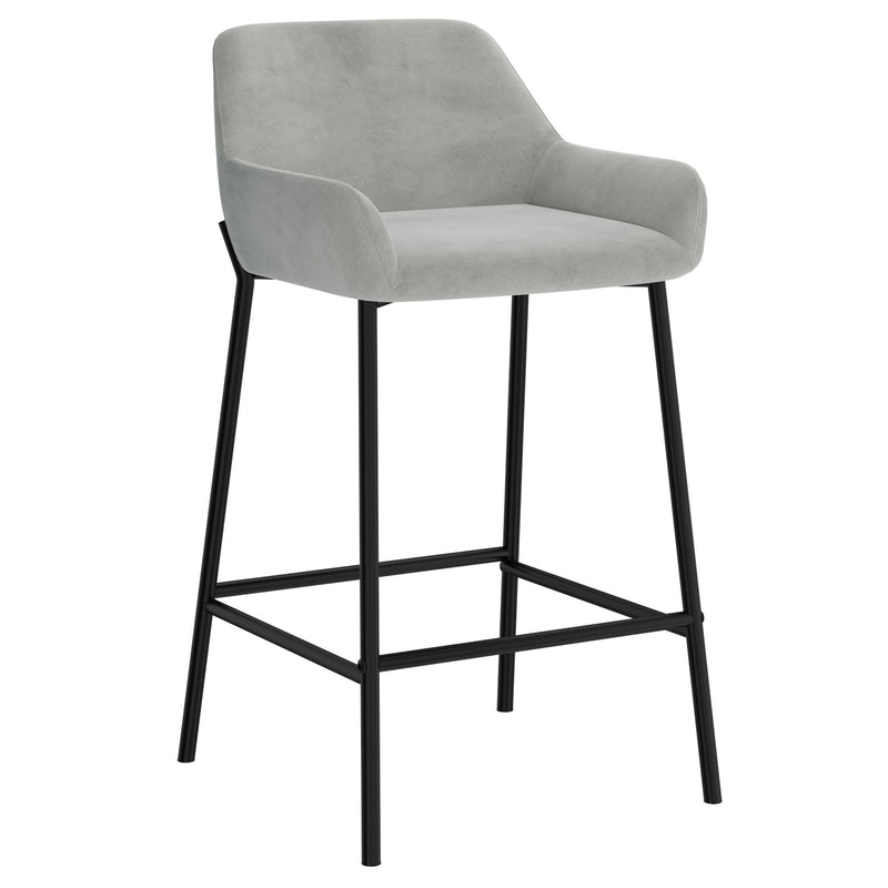 !nspire Baily 203-541GRY 26" Counter Stool - Grey and Black IMAGE 1