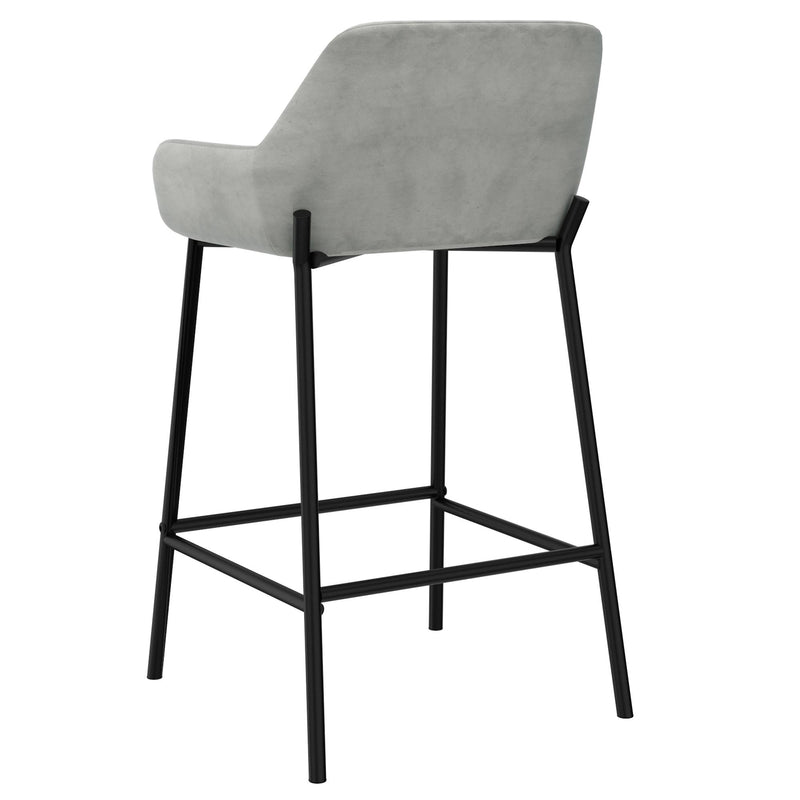 !nspire Baily 203-541GRY 26" Counter Stool - Grey and Black IMAGE 3