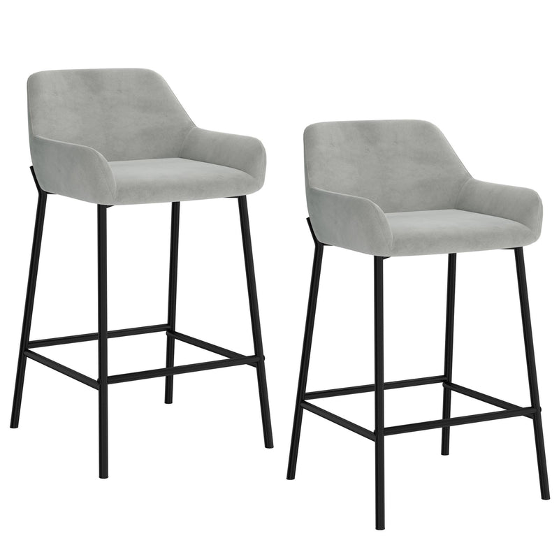 !nspire Baily 203-541GRY 26" Counter Stool - Grey and Black IMAGE 7