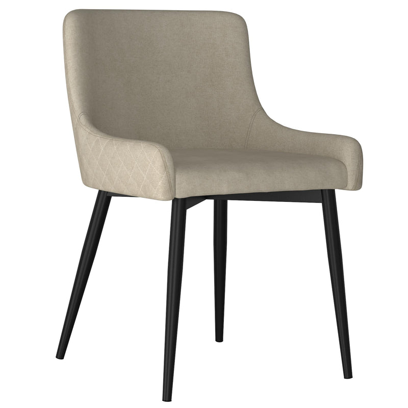 !nspire Bianca 202-086BG/BK Dining Chair - Beige and Black Leg IMAGE 1