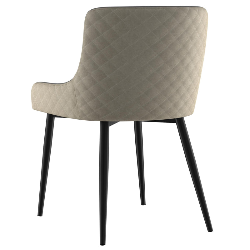 !nspire Bianca 202-086BG/BK Dining Chair - Beige and Black Leg IMAGE 3