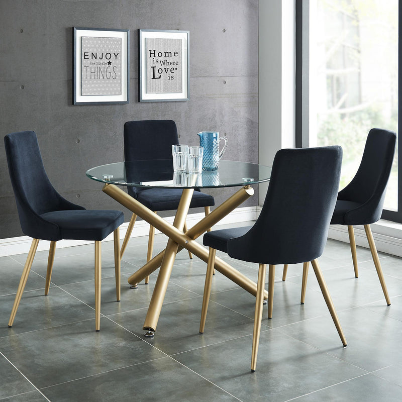 Worldwide Home Furnishings Carmilla 5 pc Dinette 207-353GD_BK IMAGE 1