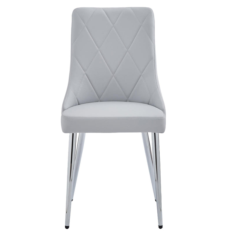 !nspire Devo 202-087LG Dining Chair - Light Grey and Chrome IMAGE 5