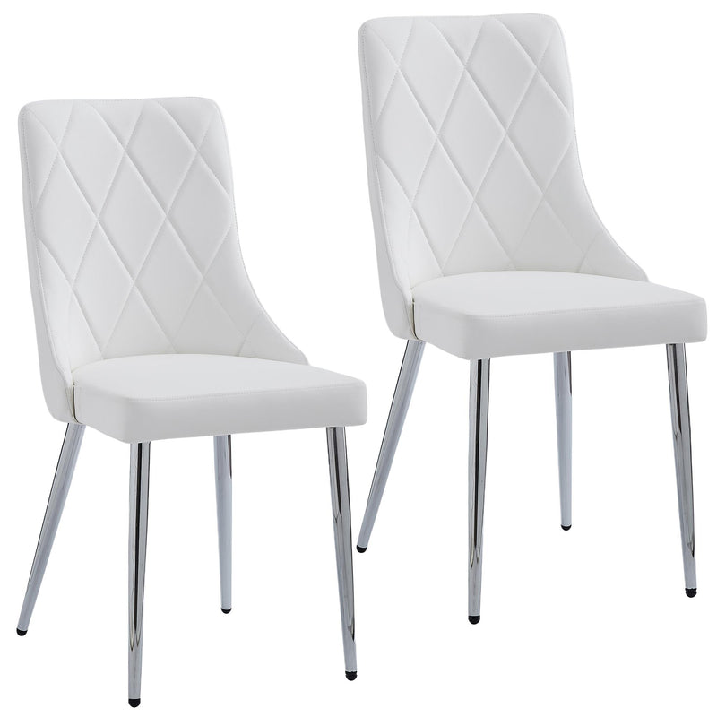 !nspire Devo 202-087WT Dining Chair - White and Chrome IMAGE 7