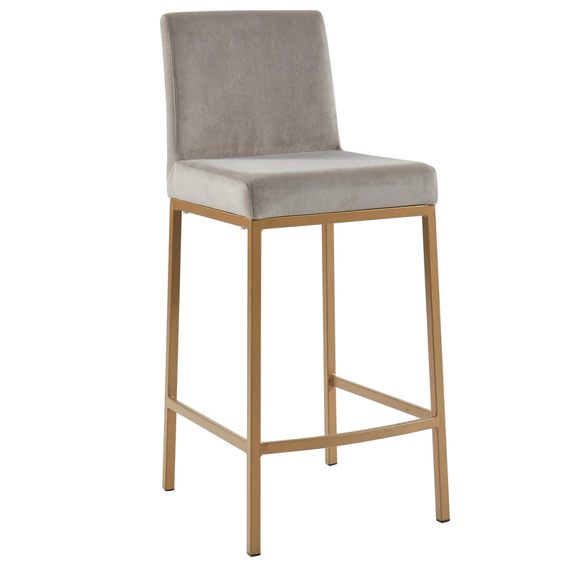 !nspire Diego 203-101GY/GLD 26" Counter Stool - Grey and Aged Gold Leg IMAGE 1
