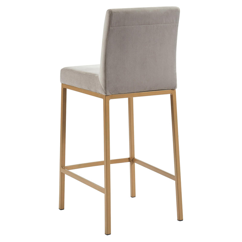 !nspire Diego 203-101GY/GLD 26" Counter Stool - Grey and Aged Gold Leg IMAGE 3