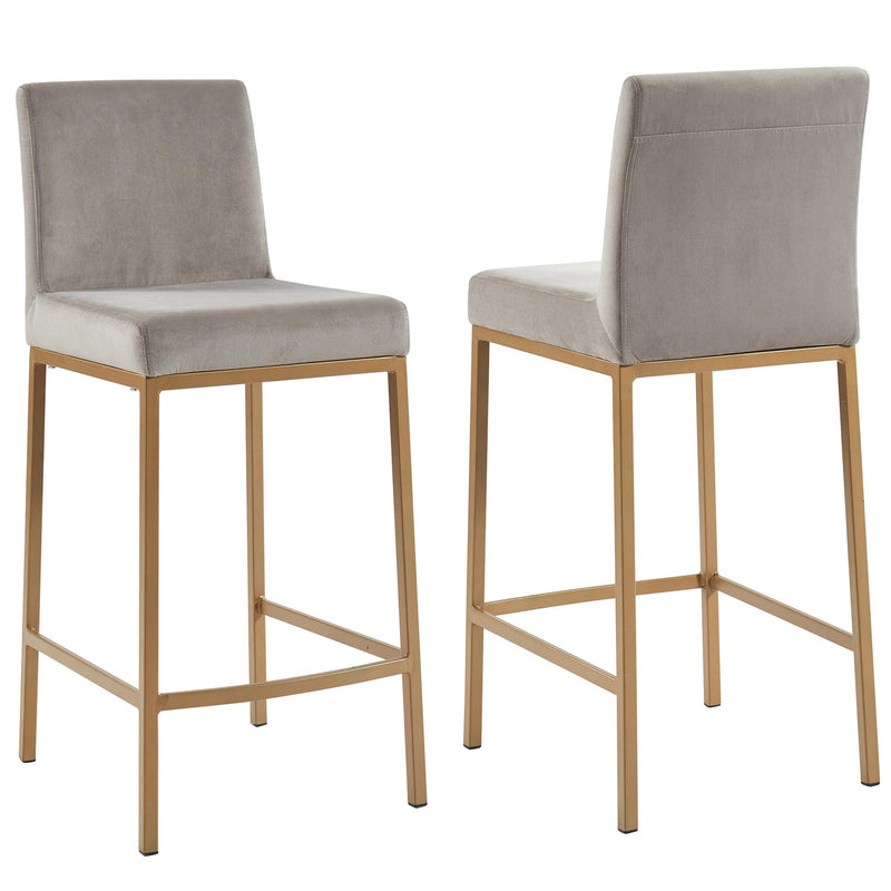 !nspire Diego 203-101GY/GLD 26" Counter Stool - Grey and Aged Gold Leg IMAGE 7