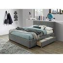 !nspire Emilio 101-633Q-LG 60" Queen Platform Bed w/Drawer - Light Grey IMAGE 2