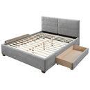 !nspire Emilio 101-633Q-LG 60" Queen Platform Bed w/Drawer - Light Grey IMAGE 4
