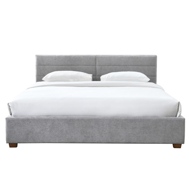 !nspire Emilio 101-633K-LG 78" King Platform Bed w/Drawers - Light Grey IMAGE 3