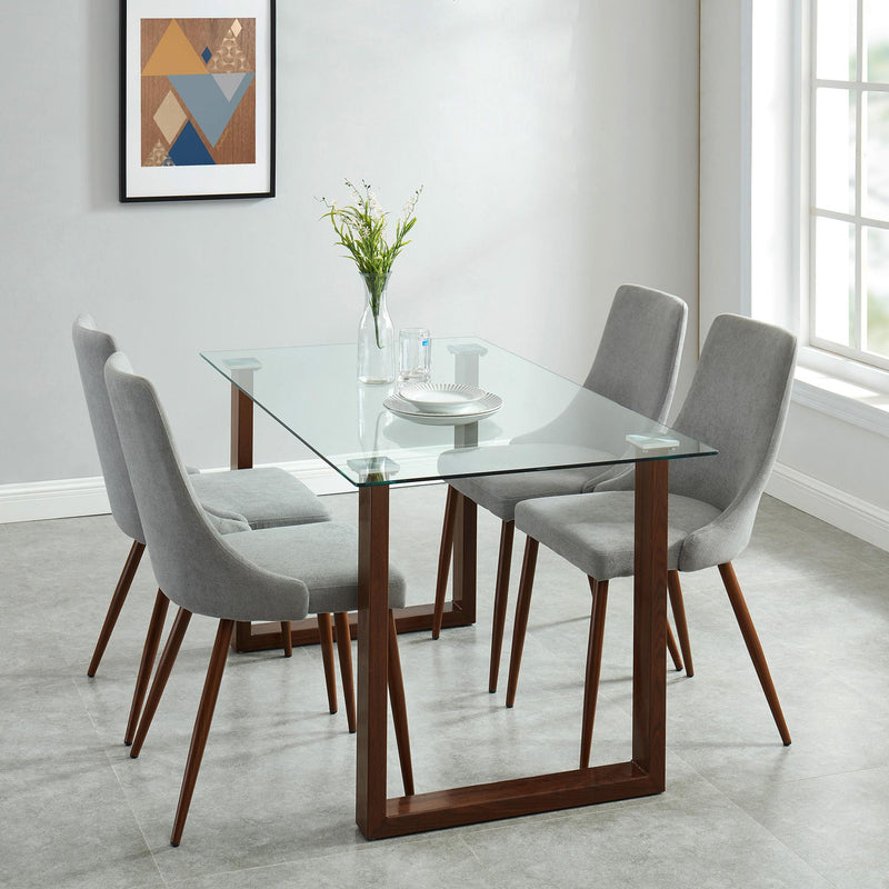 Worldwide Home Furnishings Franco/Cora 5 pc Dinette 207-454WA/182GY IMAGE 1