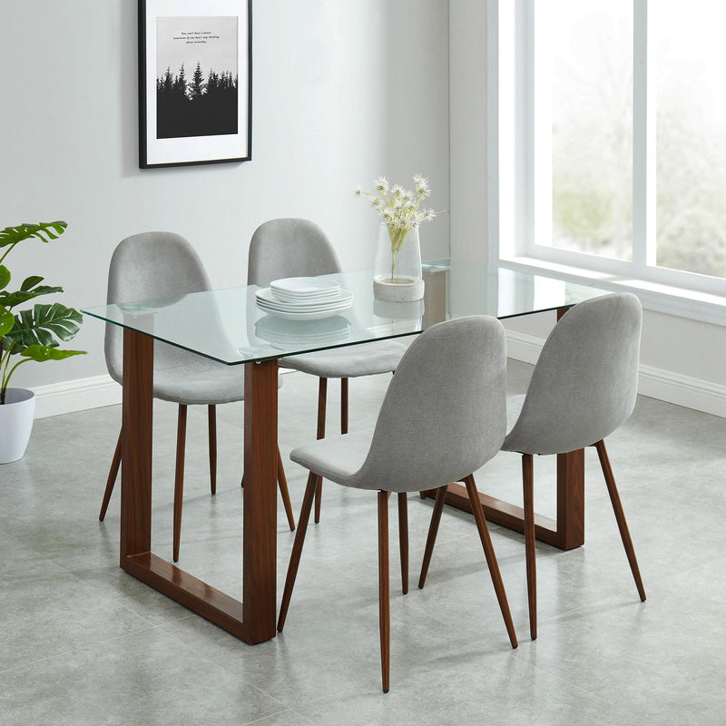 Worldwide Home Furnishings Franco/Lyna 5 pc Dinette 207-454WA/250GY IMAGE 1