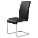  Worldwide Home Furnishings Frankfurt/Maxim 207-165_489BK 5 pc Dining Set - Chrome with Black Chair IMAGE 7