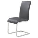  Worldwide Home Furnishings Frankfurt/Maxim 207-165_489GY 5 pc Dining Set - Chrome with Grey Chair IMAGE 7