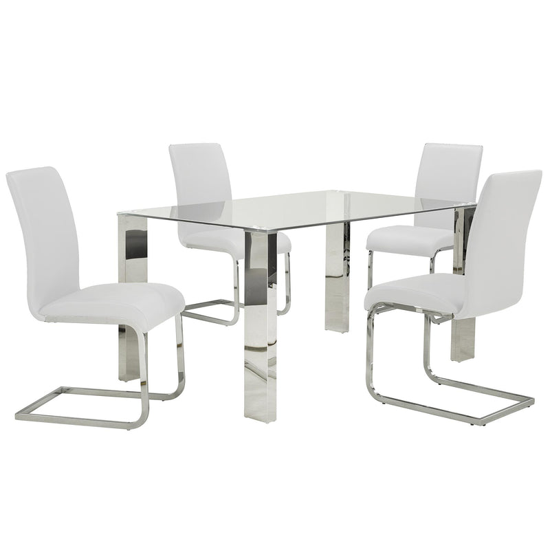 Worldwide Home Furnishings Frankfurt/Maxim 5 pc Dinette 207-165/489WT IMAGE 1